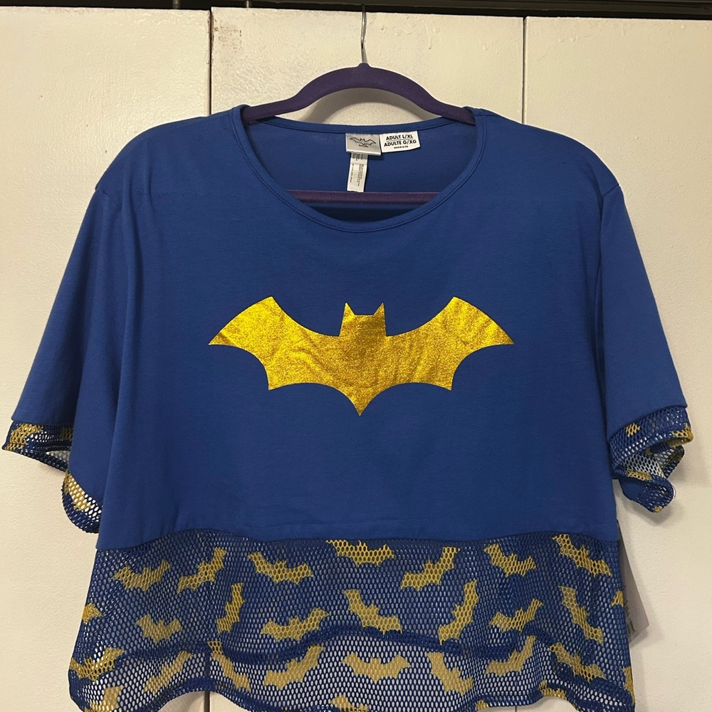 Blue and Gold Adult Batman Shirt